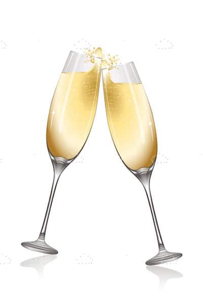 Champagne Glasses Toasting